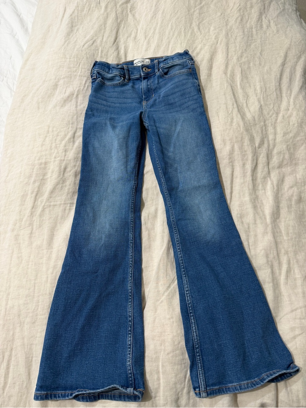 abercrombie kids medium blue flared jeans